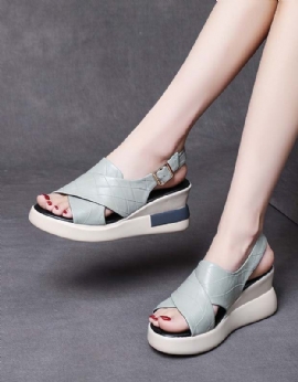 Zomer Voor Cross Band Wedge Sandalen Slingback