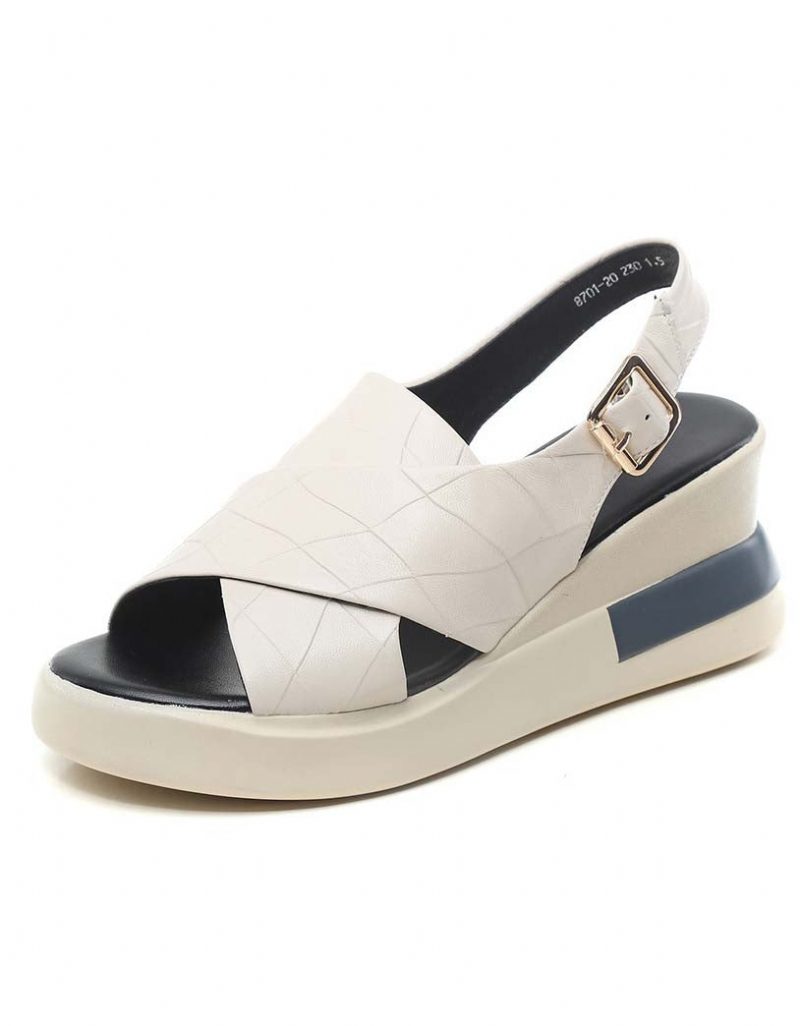 Zomer Voor Cross Band Wedge Sandalen Slingback