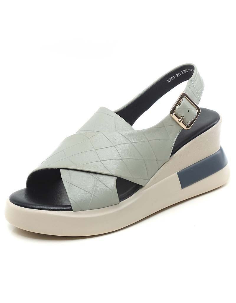 Zomer Voor Cross Band Wedge Sandalen Slingback