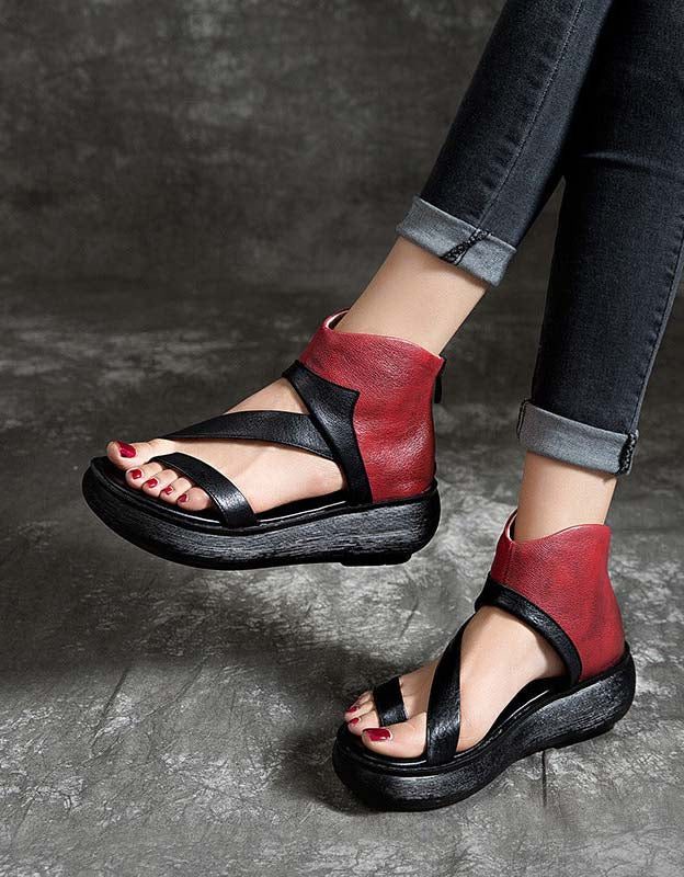 Zomer Wedge Retro Mode Band Sandalen