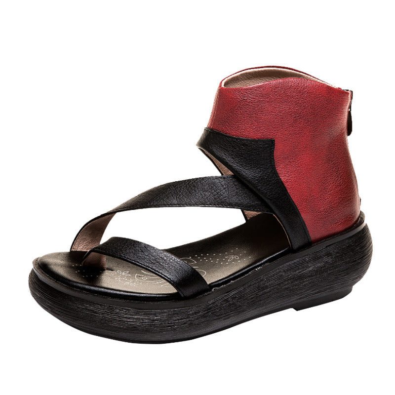 Zomer Wedge Retro Mode Band Sandalen