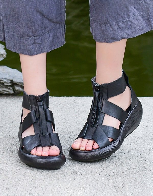 Zomersandalen Met Sleehak Voor Dames