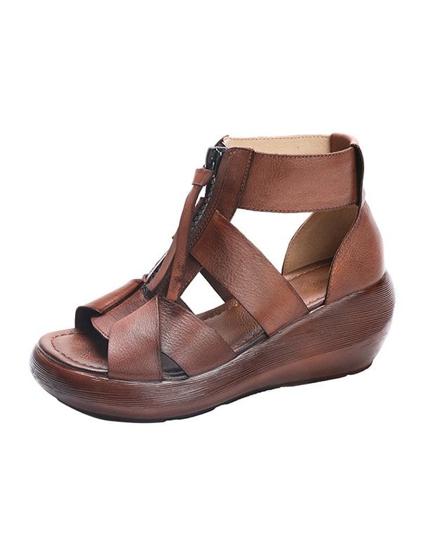 Zomersandalen Met Sleehak Voor Dames