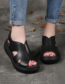 Zomersandalen Met Vishak En Plateauzool | Cadeau Schoenen