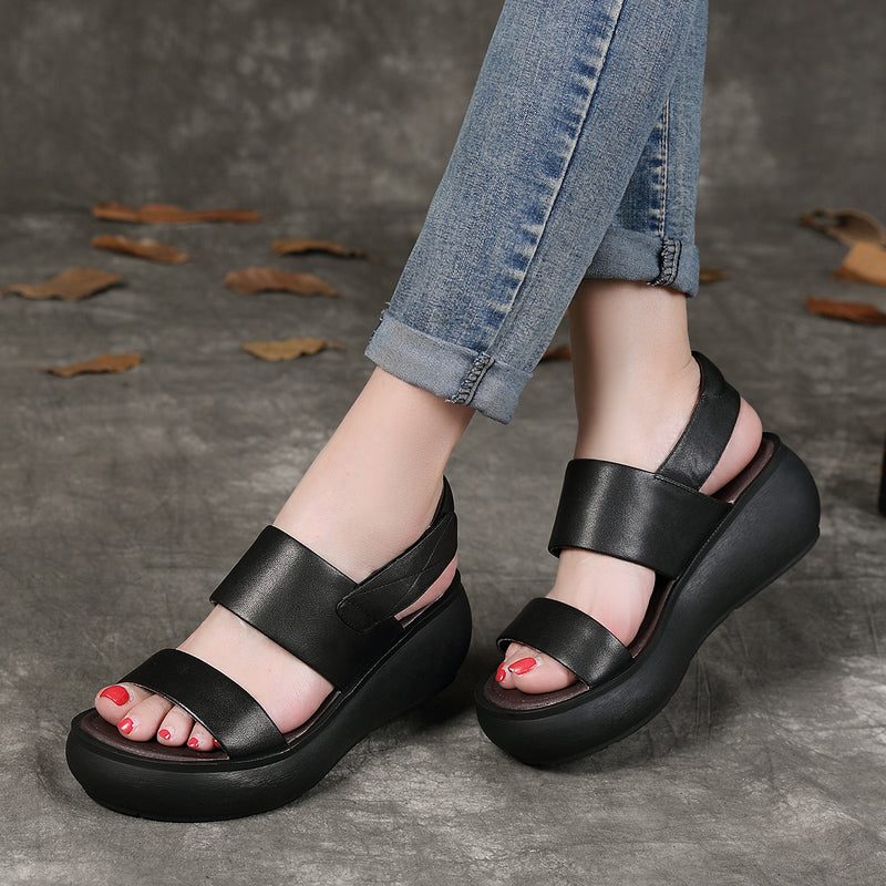 Zomerse Slingback Retro Wedge Sandalen