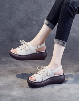 Zomerse Slingback Sandalen Met Wedge