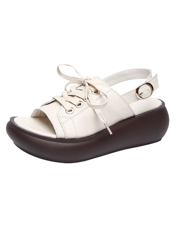 Zomerse Slingback Sandalen Met Wedge