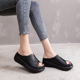 Dames Zomer Retro Handgemaakte Wedge Slippers