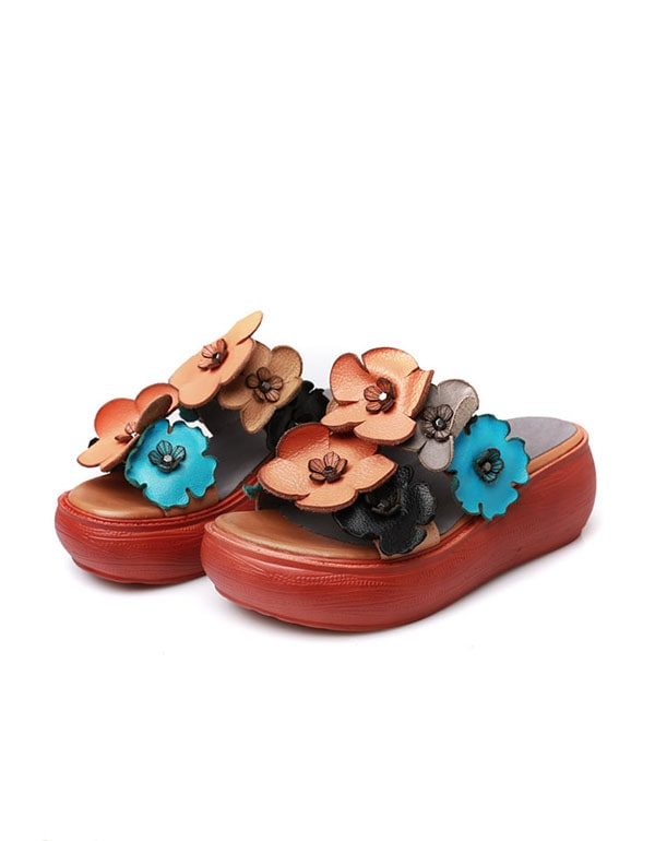 Handgemaakte Bohemen Bloem Zomer Slippers