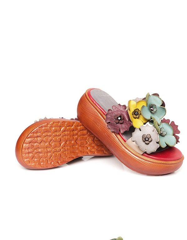 Handgemaakte Bohemen Bloem Zomer Slippers