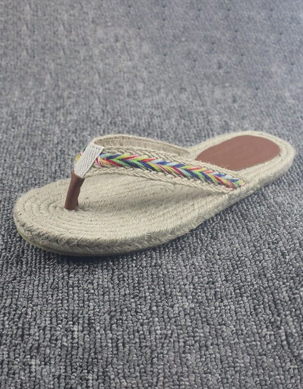 Handgemaakte Geweven Slippers Strand Zomer Slippers