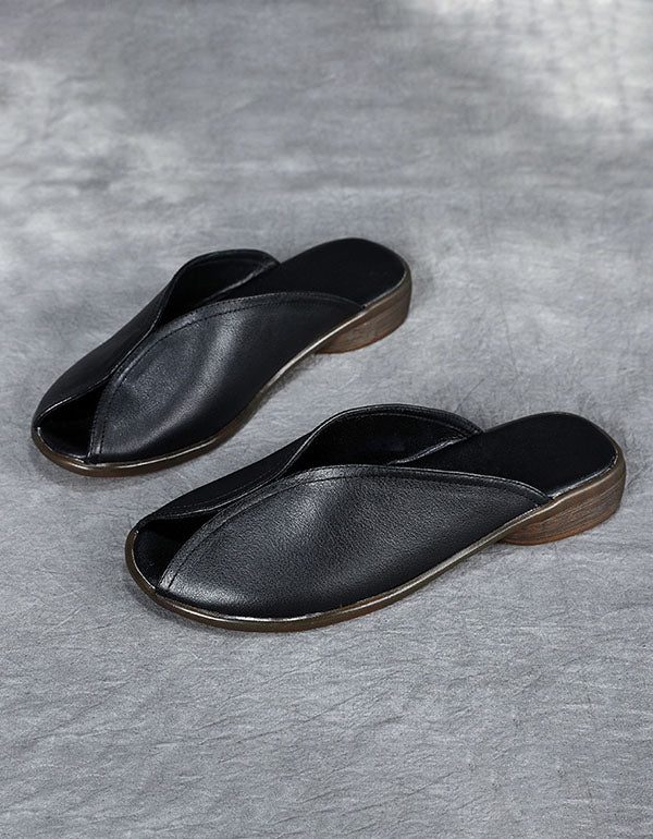 Zomer Lederen Handgemaakte Casual Lederen Slippers