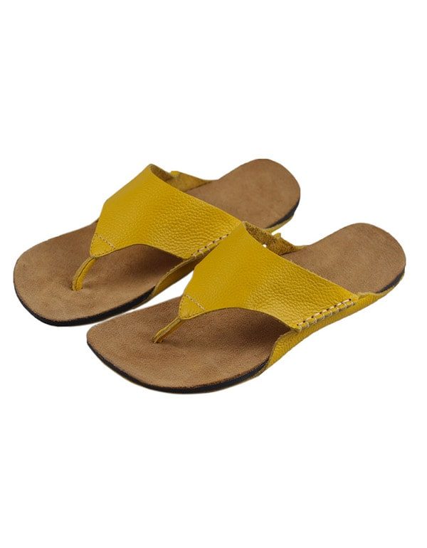 Zomer Lederen Slippers Voor Dames