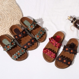 Zomervakantie Handgemaakte Bloem Slippers