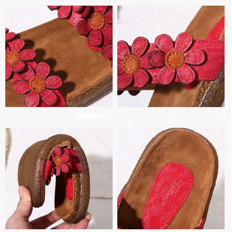 Zomervakantie Handgemaakte Bloem Slippers