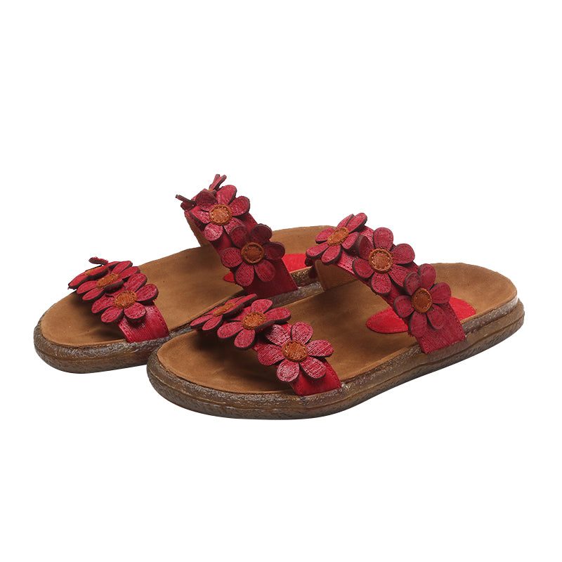 Zomervakantie Handgemaakte Bloem Slippers