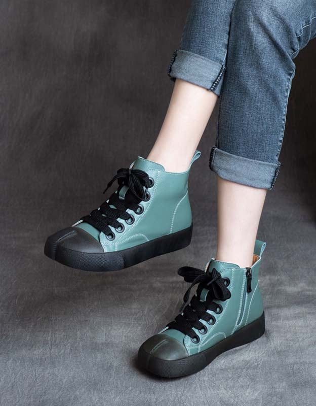 Leer Comfort Casual Leren Sneakers Lente