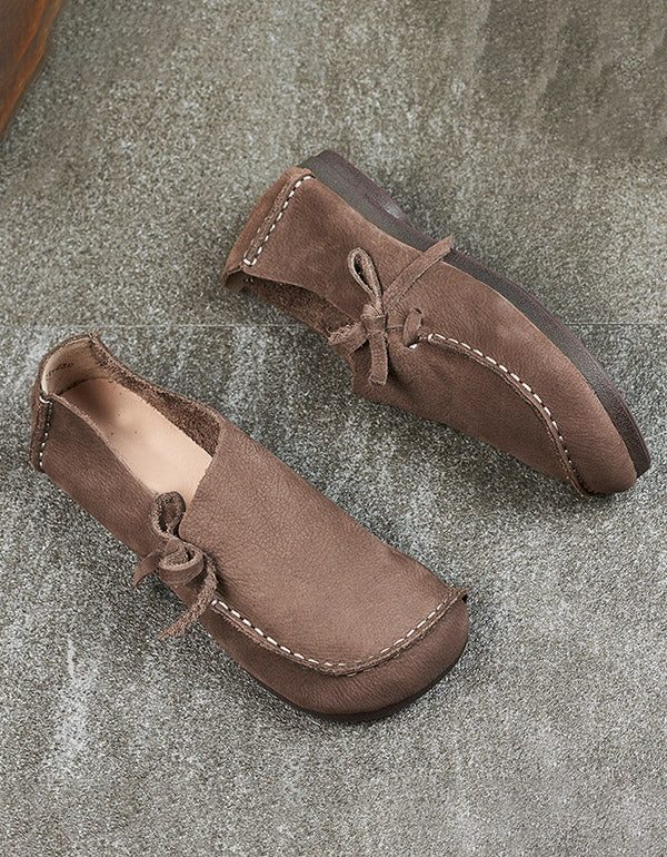 Lente Lederen Zachte Dames Loafers