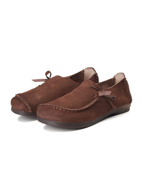 Lente Lederen Zachte Dames Loafers