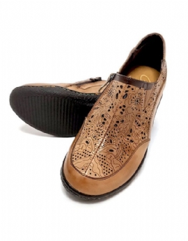 Lente Slijtvaste Retro Leren Platte Schoenen Loafers