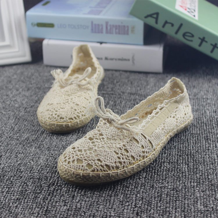 Lente Zomer Lace Linnen Vrijetijdsbesteding Dames Casual Schoenen