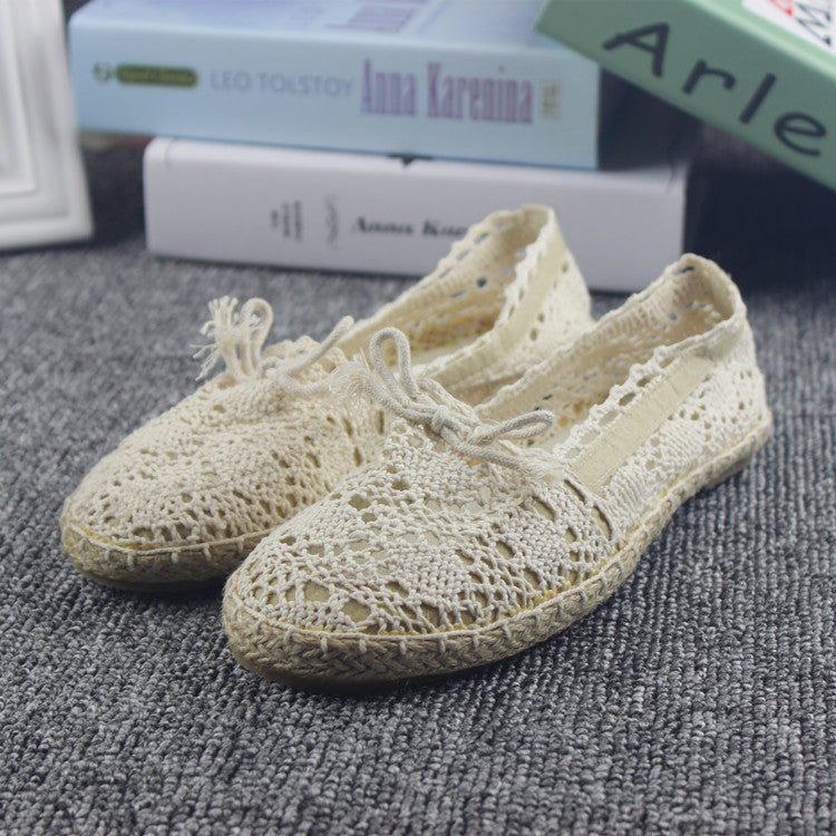 Lente Zomer Lace Linnen Vrijetijdsbesteding Dames Casual Schoenen