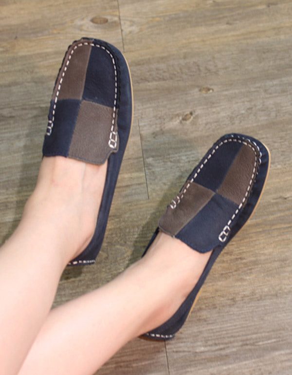 Platte Handgemaakte Leren Loafers