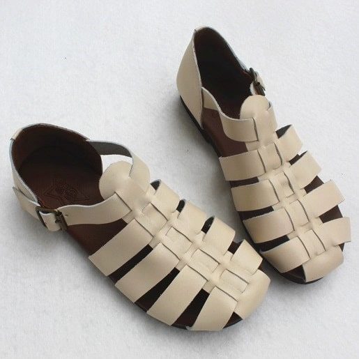 Vintage Platte Sandalen Met Smalle Neus | 35-41