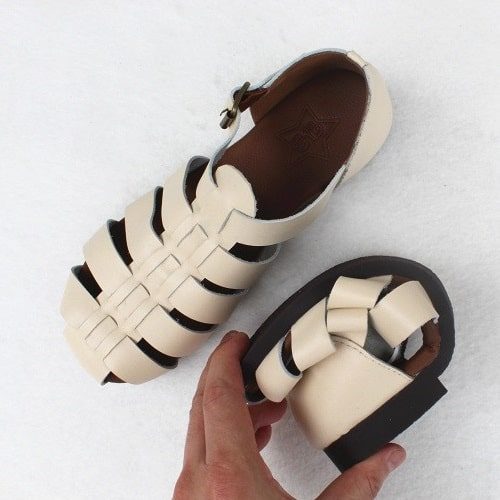 Vintage Platte Sandalen Met Smalle Neus | 35-41