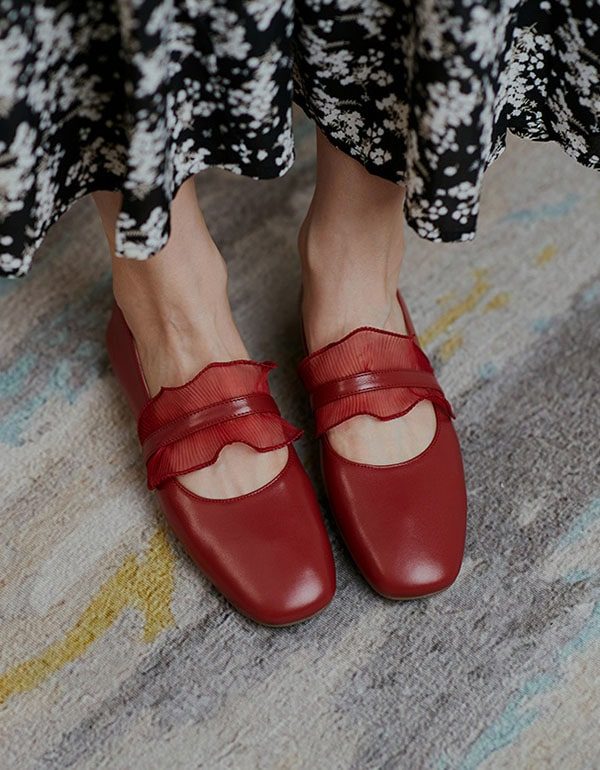 Vrouwen Lente Retro Platte Schoenen Leuk