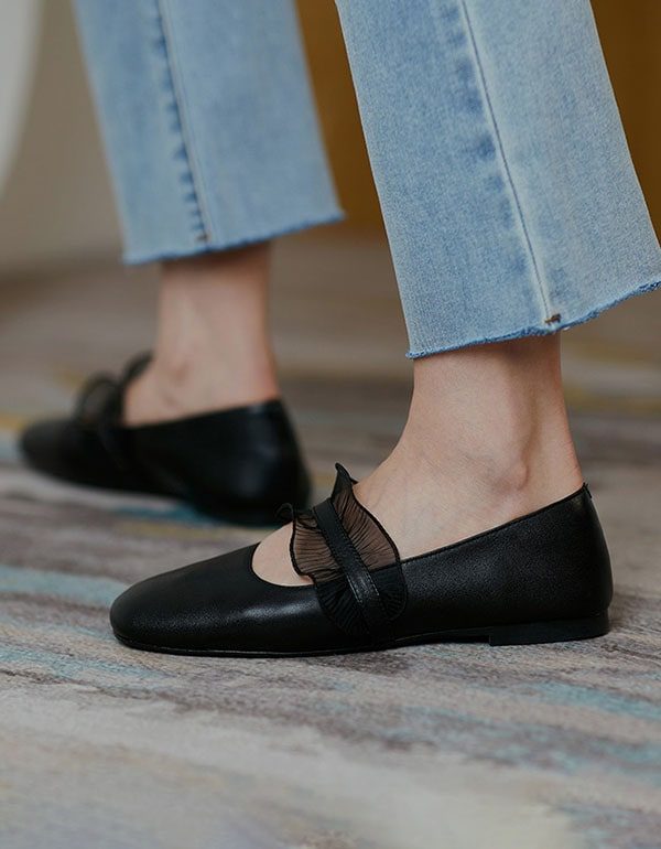 Vrouwen Lente Retro Platte Schoenen Leuk