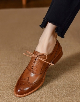 100% Handgemaakte Lederen Britse Stijl Oxford Schoenen