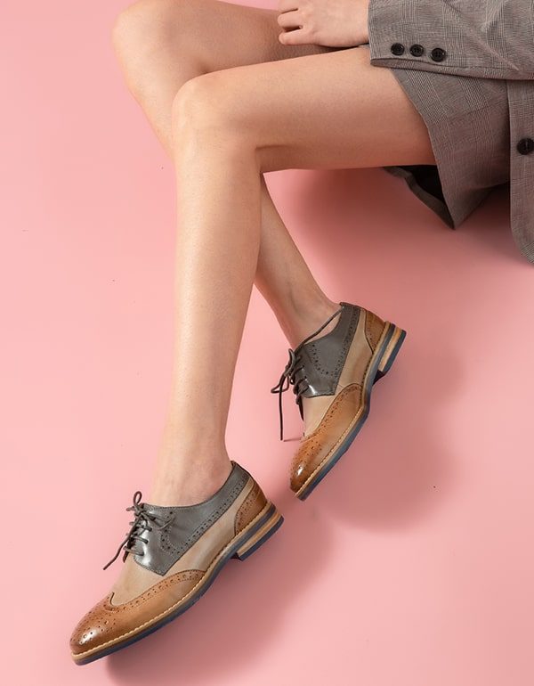 Brock British Vintage Oxford-schoenen Voor Dames