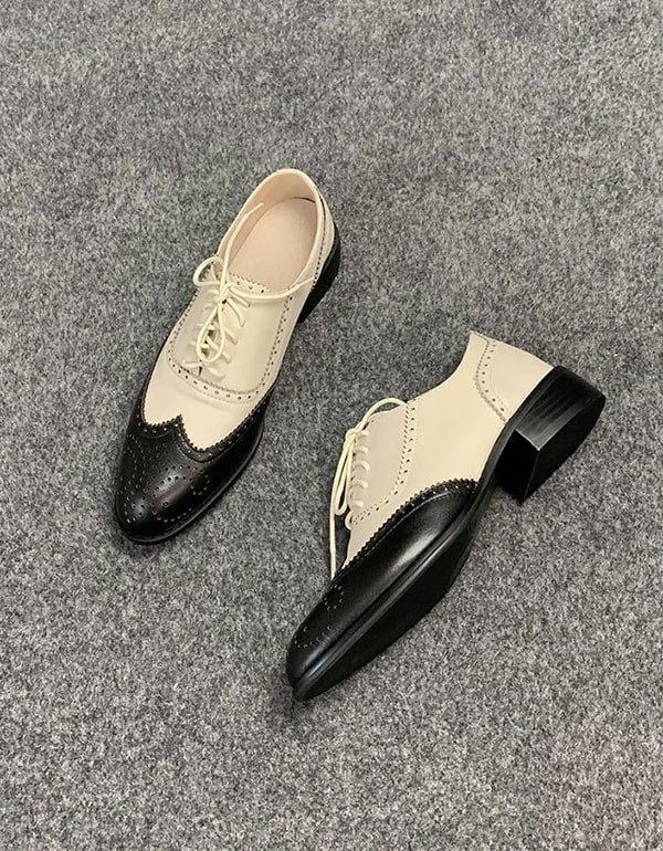 Brock Carved Color Matching Dames Oxford Schoenen