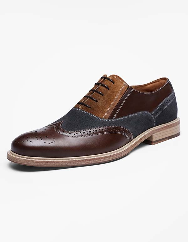 Handgemaakte Britse Bullock Suede Heren Oxfords