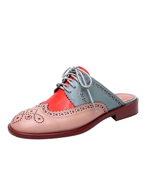 Nieuwe Vintage Oxfords-slippers Voor Dames