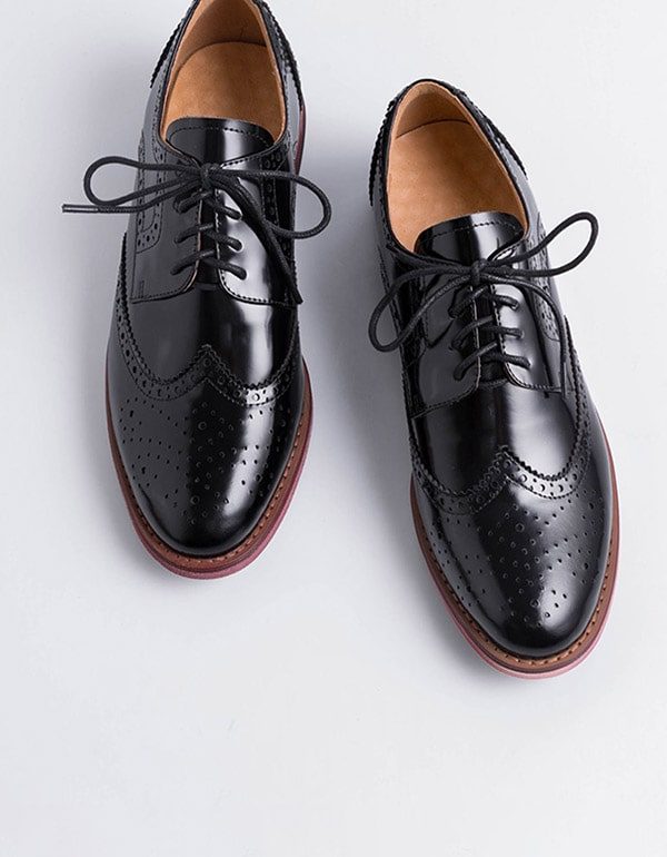 Vintage Brock Britse Oxford-schoenen Voor Dames