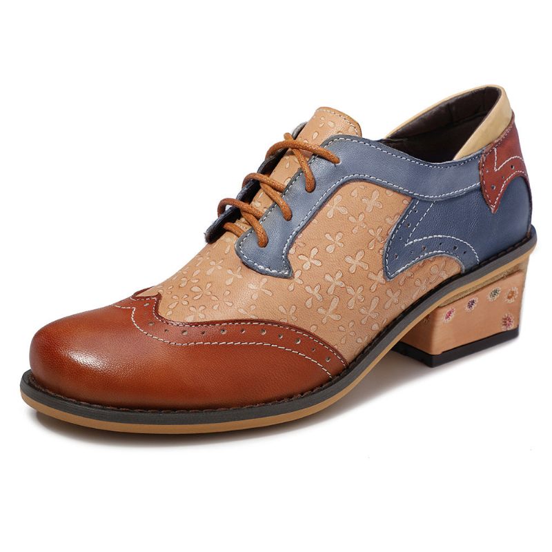 Vintage Handgemaakte Lederen Oxford Schoenen