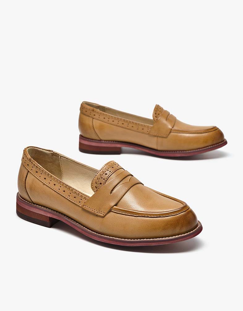 Vintage Oxfords Loafers In Britse Stijl Voor Dames