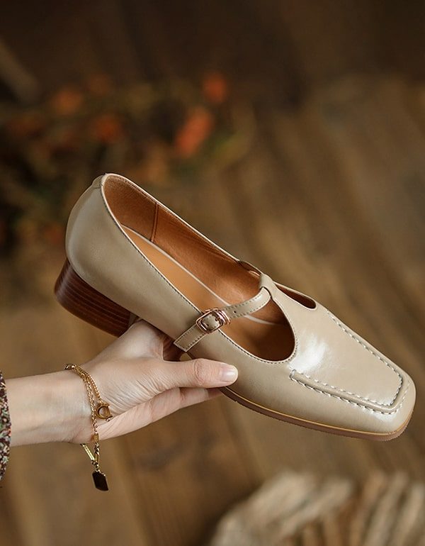 Vintage T-band Mary Jane-schoenen Voor Dames