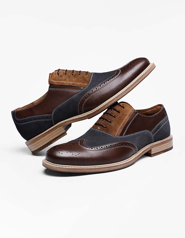 Handgemaakte Britse Bullock Suede Heren Oxfords