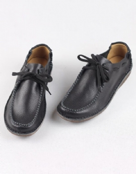 Handgemaakte Retro Loafers Van Zacht Leer Voor Heren