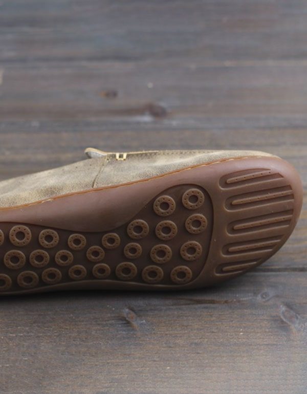 Heren Rundleder Handgemaakte Retro Leren Loafers